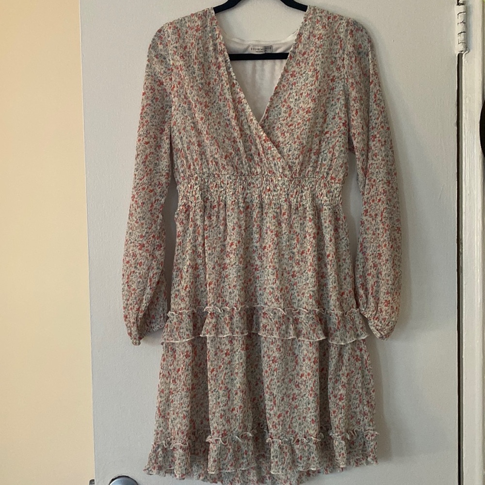 Paper crane floral dress